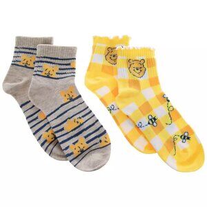 Winnie The Pooh Gingham & Stripes Ankle Socks